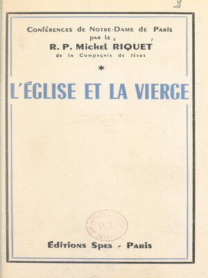 cover image of L'Église et la Vierge